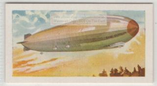 1928 German Graf Zeppelin Rigid Helium Airship Vintage Trade Ad Card