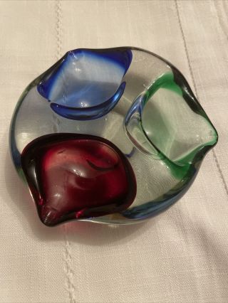 Murano?? Art Glass Bowl Dish Ash Tray Vintage 1960s/70s