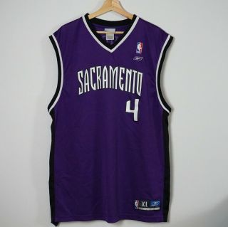 Rare Vintage Chris Webber Sacramento Kings Jersey Size Xl Reebok Purple Nba