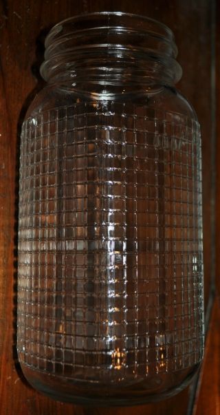 Honeycomb Vintage Quart Mason Fruit Canning Jar Ball Atlas Antique