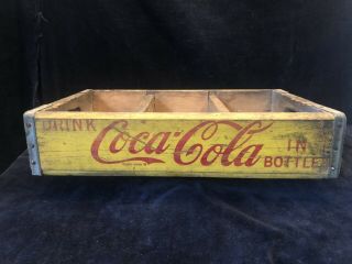Vintage Coca - Cola Wooden Crate/carrier W/dividers 18 - 1/2 " X 12 " X 4 "