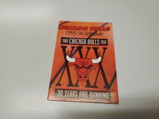 Rs20 Chicago Bulls 1995/96 Nba Basketball Pocket Schedule - Miller (1 Bottle)