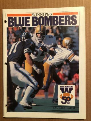1980 Cfl Football Playoff Program: Winnipeg Blue Bombers At Calgary,  June 15 Ex