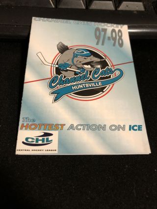 1997 - 98 Huntsville Channel Cats Hockey Pocket Schedule