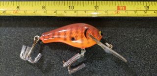 Vintage Bagley Diving Killer B2 Fishing Lure Red Crayfish All Brass