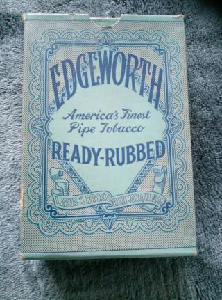 Rare Vintage Ww2 Edgeworth Ready Rubbed Pipe Cigarette Tobacco Card Box Usa