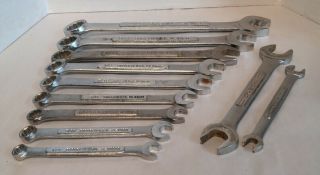 11 Pc Vintage Craftsman Usa 12 - Pt Sae Combination Wrench Set 1/4 " - 11/16 " Va Vv