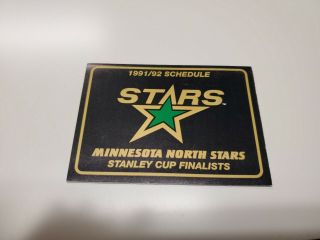 Rs20 Minnesota North Stars 1991/92 Nhl Hockey Pocket Schedule - Ford