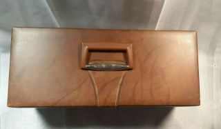 Vintage Savoy faux leather 8 track cassette carrying case holds 24 tapes prop 2