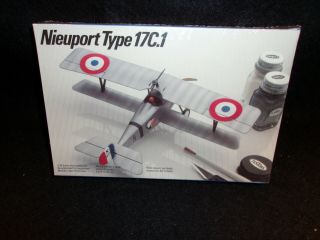 Vintage Testors 613 1:48 Nieuport Type 17c.  1 Plastic Model Airplane Kit