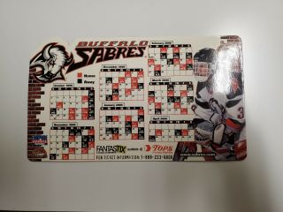Ms20 Buffalo Sabres 1999/00 Nhl Hockey Magnet Schedule - Tops