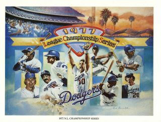 1984 Union Oil Dodgers " 1977 N.  L.  Championship Series " Print