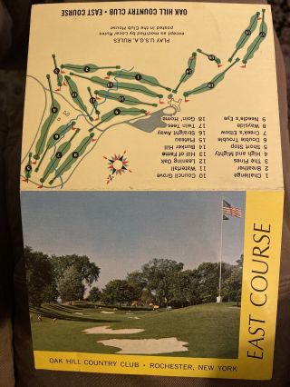 Vintage Golf Score Card Oak Hill Cc Old School C1970’s East Course