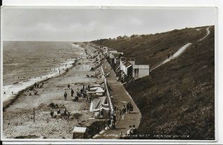Vintage Postcard,  The Cliffs Looking West,  Frinton - On - Sea,  Essex,  Rp,  1938
