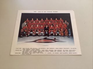 1972/73 Wha Team Photo Los Angeles Sharks