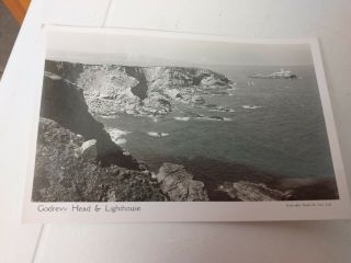 Collectable.  Vintage Postcard.  Godrevy Head.  Cornwall.  Real Photo.  Godrevy