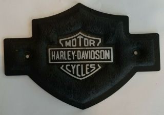 Harley Davidson 3d With Material And Metal Backed Bolt - On Badge Emblem Shield