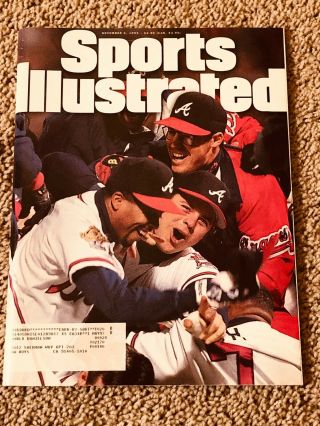 Sports Illustrated November 6 1995 - Atlanta Brave W/label On Front - Never