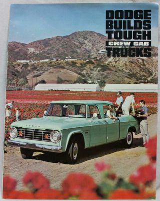 Dodge Crew Cab Trucks Advertising Sales Brochure Guide Vintage 1965