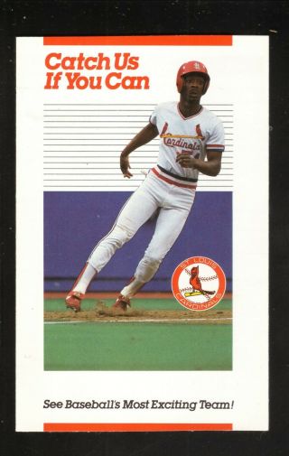 St Louis Cardinals - - Willie Mcgee - - 1986 Ticket Brochure/schedule