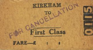 Railway Tickets A Trip From Kirkham By The Old Nswgr