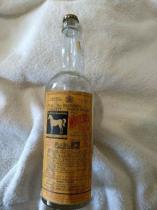 Attic Find - Vintage 1959? White Horse Scotch Whisky Bottle Sadly Empty
