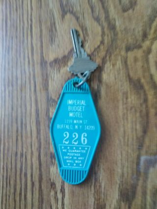 Vintage Imperial Budget Motel Buffalo York Key Chain