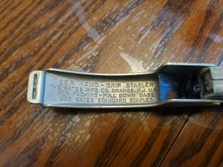 Vintage BATES 88P Stapler - Rounded Hand - Grip ALL METAL and 3