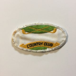 Vintage Patch Golf Country Club Yellow Green White
