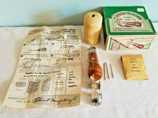 Vintage The Speedy Stitcher Sewing Awl Kit With Instructions Made In Usa