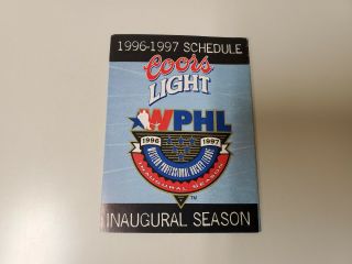 Rs20 Wphl Western Professional Hockey League 1996/97 Pocket Schedule - Coors