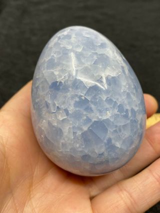 Polished Gemstone Egg on Stone Stand - 321.  6 Grams - Vintage Estate Find 2