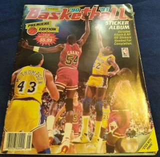 1990 91 Panini Nba Basketball Sticker Album Printing W/ Michael Jordan