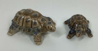 Vintage Wade Porcelain Turtle Figurines Made In England
