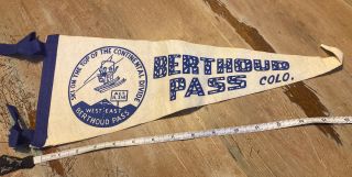 Berthoud Pass Colorado Souvenir Travel Vintage Pennant 18 In Long