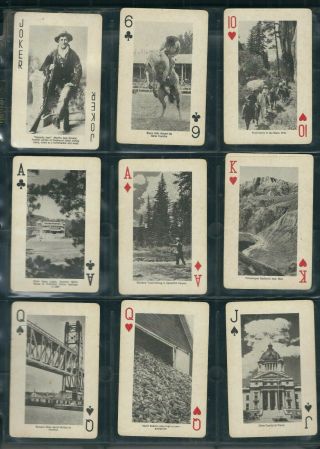 Vintage South Dakota Souvenir Playing Card Deck,  Complete With Jokers