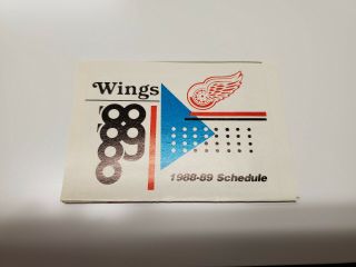 Rs20 Detroit Red Wings 1988/89 Nhl Hockey Pocket Schedule - Budweiser