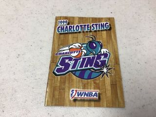 1999 Charlotte Sting Wnba Basketball Pocket Schedule
