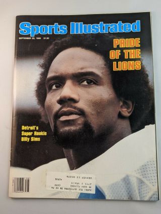 Sports Illustrated September 22 1980 Billy Sims Pride Of The Lions