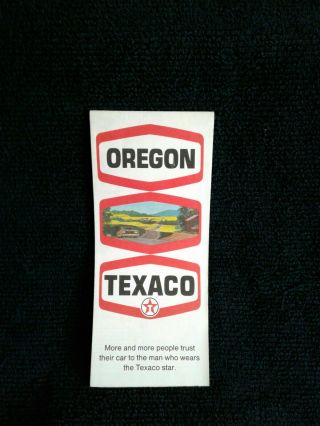Vintage Oregon Road Map 1960 From Texaco