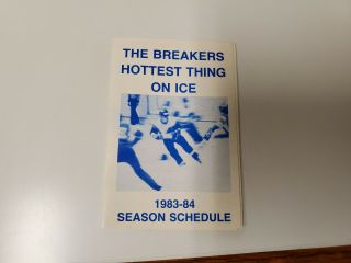 Rs20 Seattle Breakers 1983/84 Minor Hockey Pocket Schedule - Hamm 