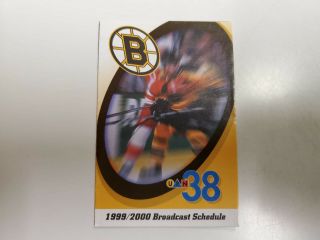 Rs20 Boston Bruins 1999/00 Nhl Hockey Pocket Schedule - Upn 38/bud Light