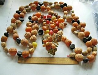 Vintage Plastic Fruit And Nuts 8 