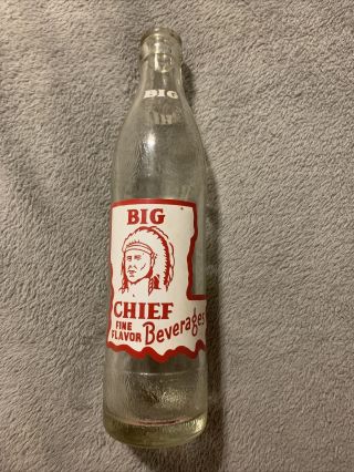 Vintage Big Chief Acl 10oz Soda Bottle Ouchita Coca - Cola Monroe & Tallulah,  La.