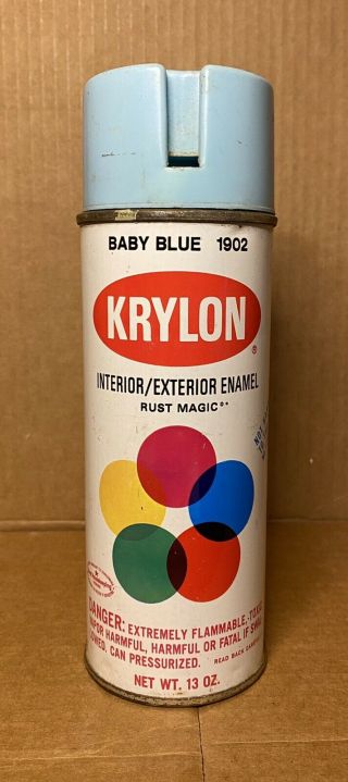 Vintage Krylon 1902 Baby Blue Spray Paint Can