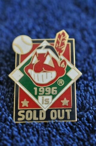 Cleveland Indians " 1996 Is " Pin Chief Wahoo On Diamond