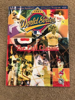 1997 Official Mlb World Series Program - Cleveland Indians Vs.  Florida Marlins