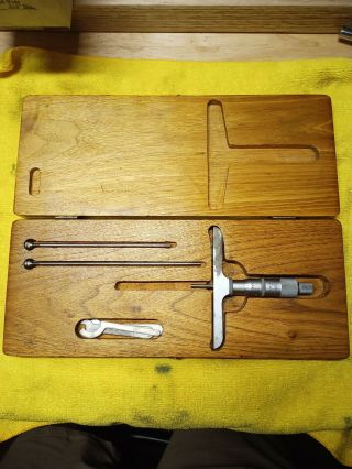 Vintage Craftsman 0 - 3 " Depth Micrometer Set