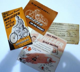 Whizzer Motor Bike Advertising Brochures