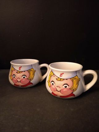 Set/2 Vintage 90s Collectible Campbells Soup Kid Ceramic Cup Mug Bowl 1998